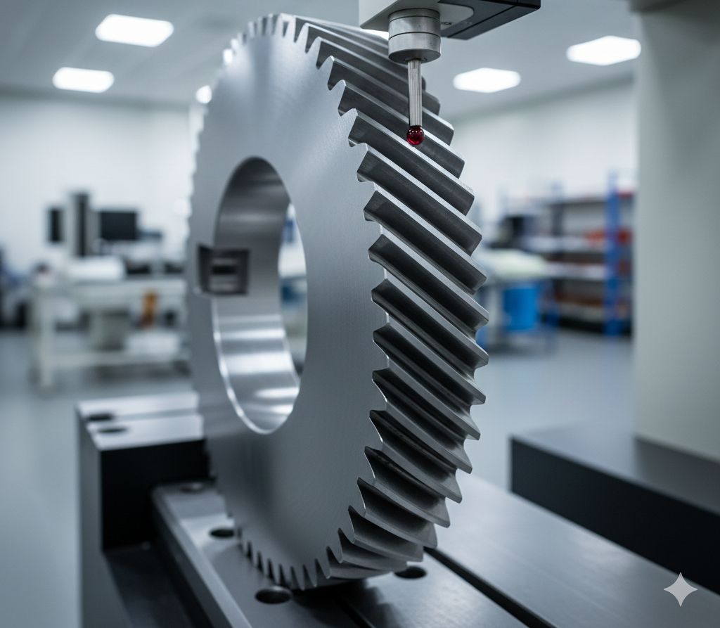 Gear quality validation on coordinate measuring machine