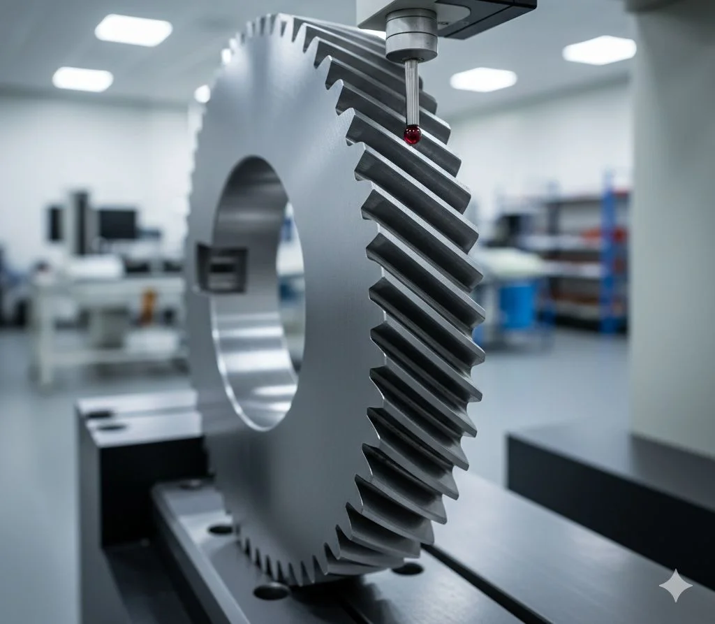 Gear quality validation on coordinate measuring machine